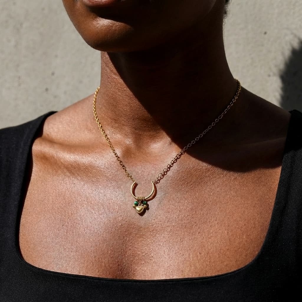 The Awakening Heart Necklace Wearing