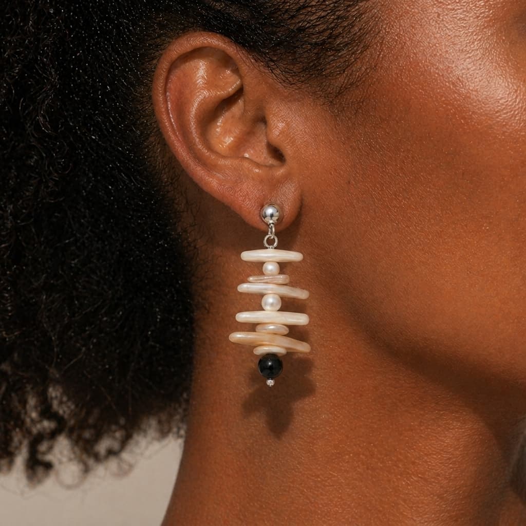 The Serene Alignment Earrings Wearing