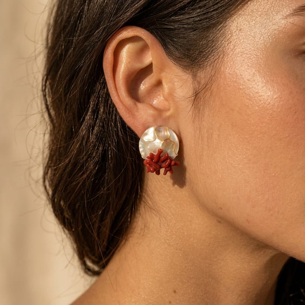 The Primordial Awakening Earrings Wearing