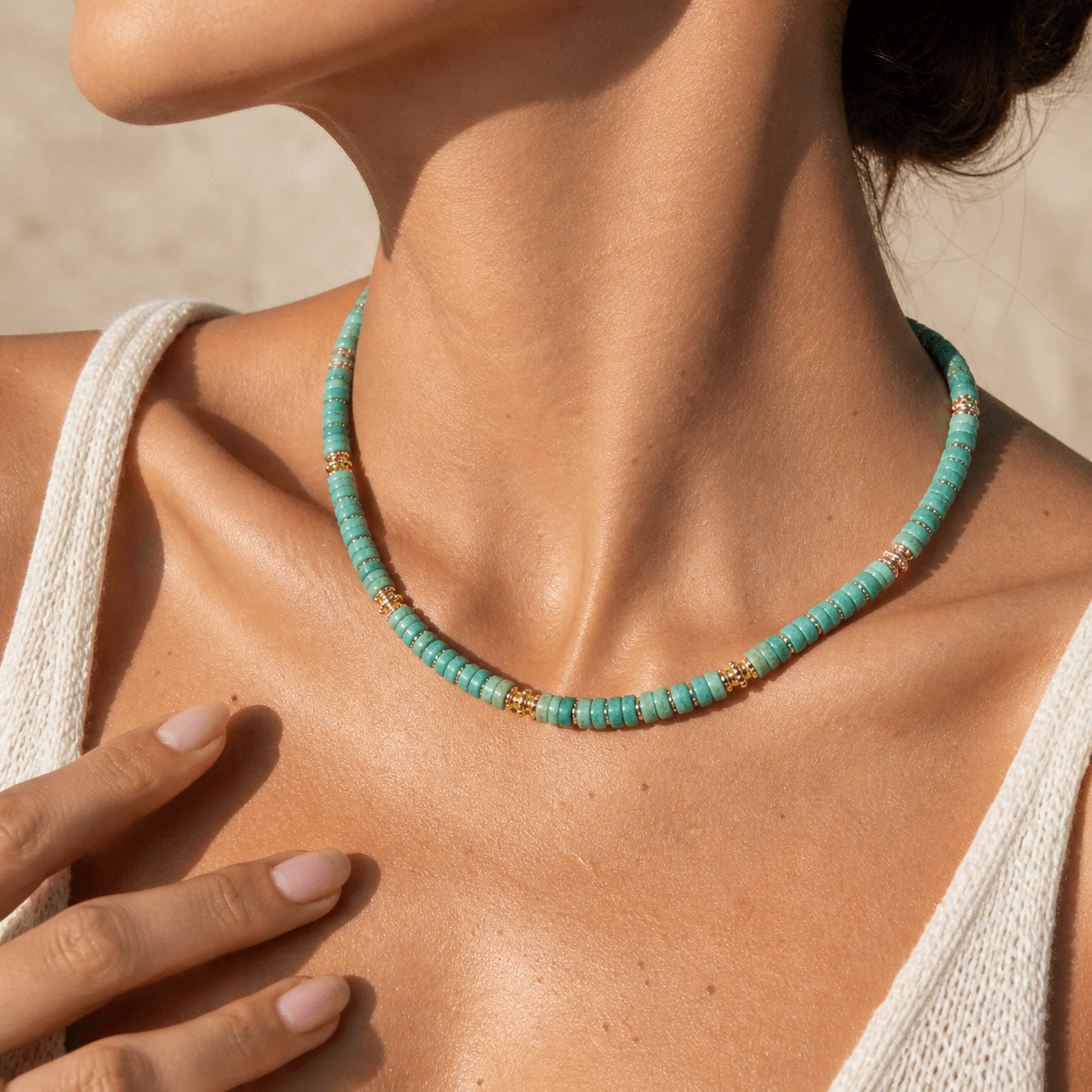 The Serene Courage Necklace Wearing
