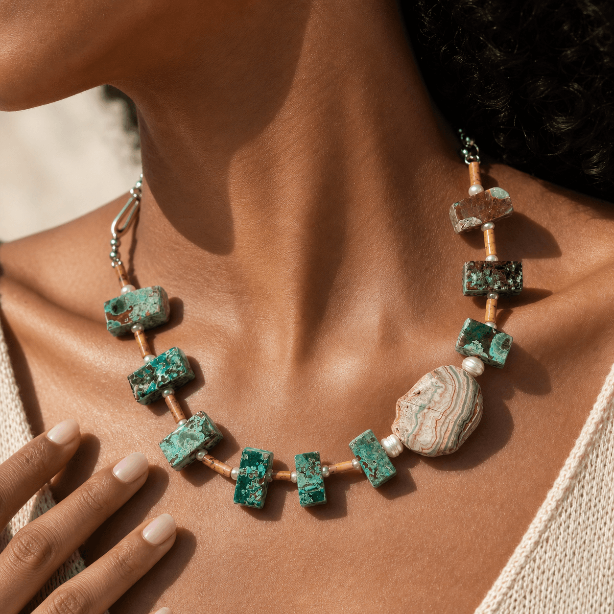 The Earth Sovereign Necklace Wearing