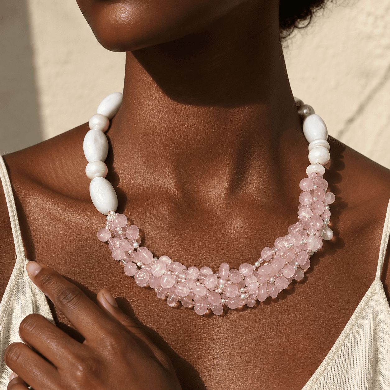The Abundant Heart Necklace Wearing