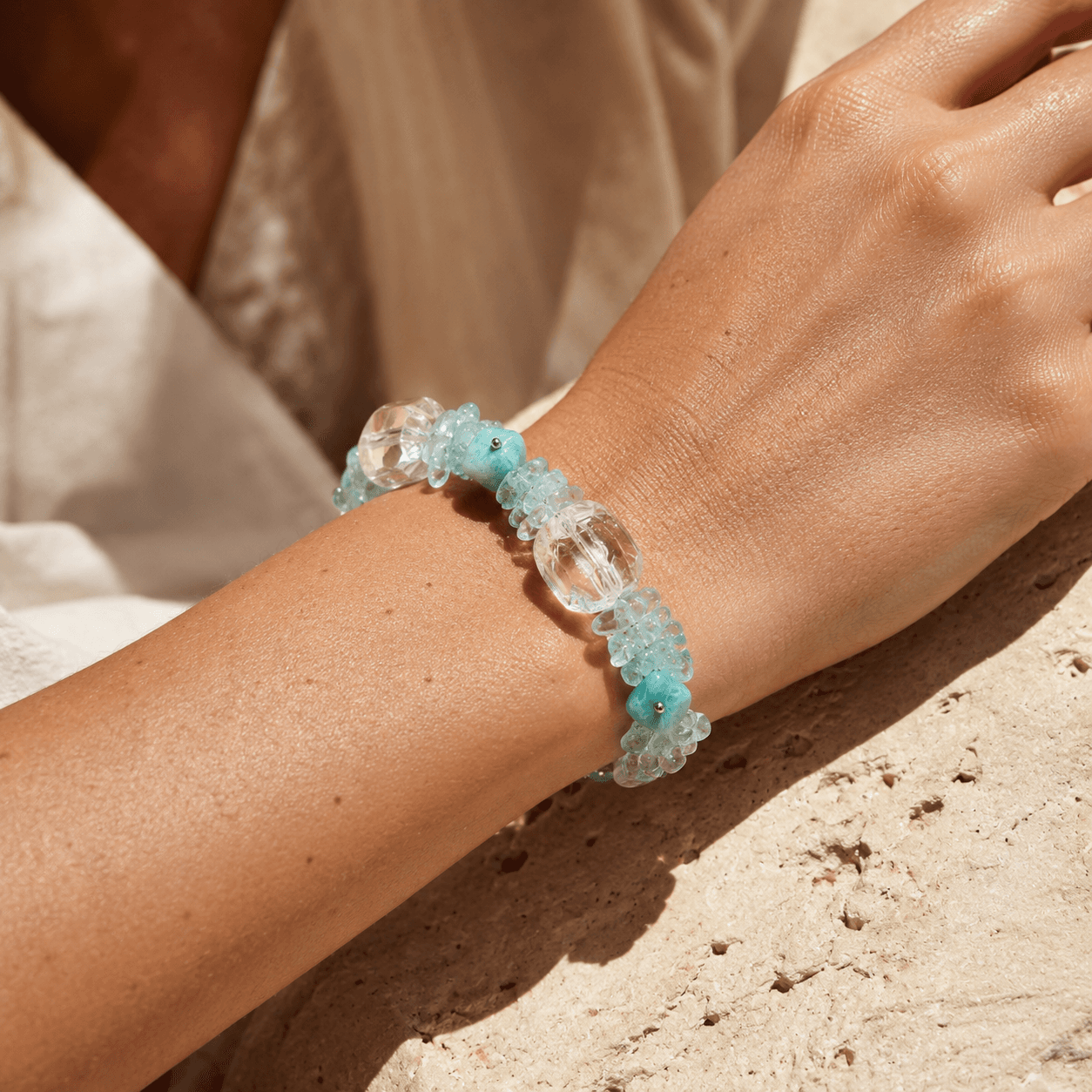 The Vocal Amplifier Bracelet Wearing